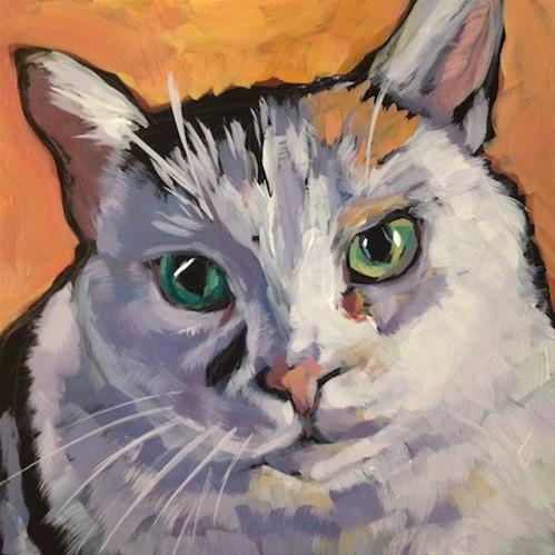 "Ben the Barn Cat" original fine art by Kat Corrigan "Ben the Barn Cat" original fine art by Kat Corrigan