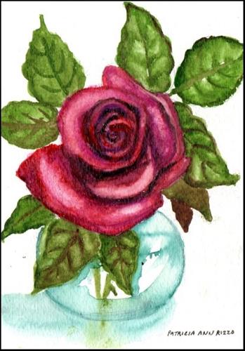 "Deep Red Rose" original fine art by Patricia Ann Rizzo "Deep Red Rose" original fine art by Patricia Ann Rizzo