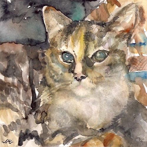 "Cat" original fine art by Jean Krueger "Cat" original fine art by Jean Krueger