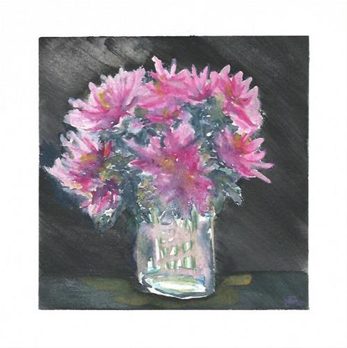 "Peonies in Vase" original fine art by Laura Denning "Peonies in Vase" original fine art by Laura Denning