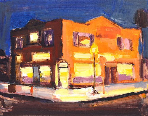 "Golden Hill Nocturne" original fine art by Kevin Inman "Golden Hill Nocturne" original fine art by Kevin Inman