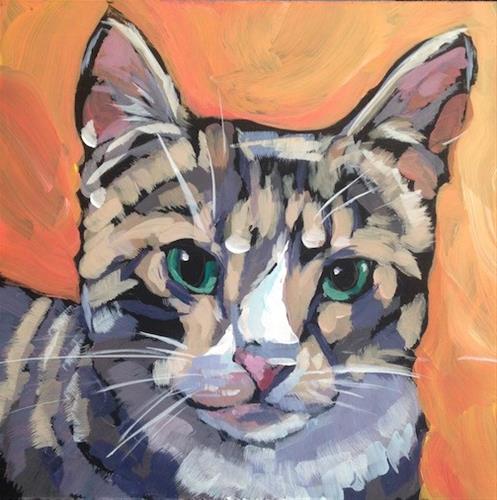 "March 16, Moose" original fine art by Kat Corrigan "March 16, Moose" original fine art by Kat Corrigan