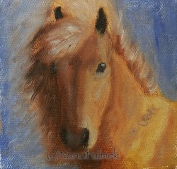 "Beau 4×4 mini" original fine art by Nanci Fulmek "Beau 4×4 mini" original fine art by Nanci Fulmek