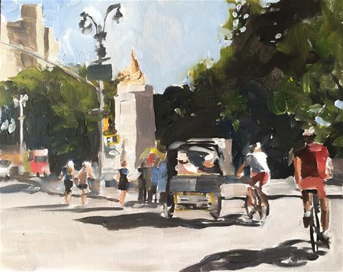 "Entrance to Central Park" original fine art by James Coates "Entrance to Central Park" original fine art by James Coates