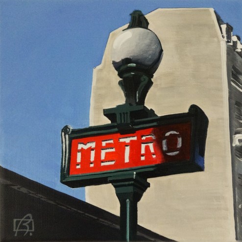 "Paris Metro II" original fine art by Andre Beaulieu "Paris Metro II" original fine art by Andre Beaulieu