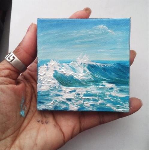 "Wave Seascape" original fine art by Camille Morgan "Wave Seascape" original fine art by Camille Morgan