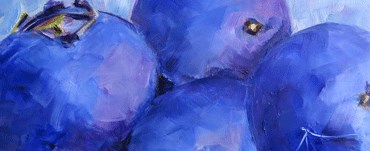 "Blueberry Delight" original fine art by Gigi . "Blueberry Delight" original fine art by Gigi .