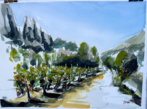 "1500 Dentelles de Montmirail" original fine art by Dietmar Stiller "1500 Dentelles de Montmirail" original fine art by Dietmar Stiller