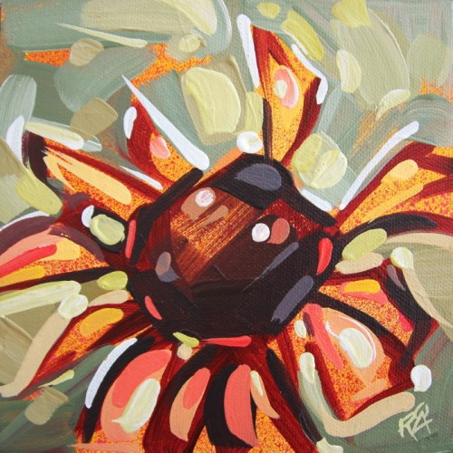 "Flower Abstraction 204" original fine art by Roger Akesson "Flower Abstraction 204" original fine art by Roger Akesson