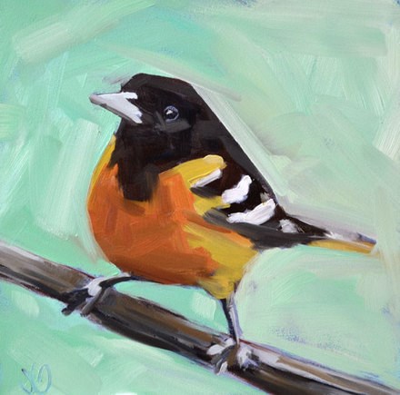 "Oriole" original fine art by Jessica Green "Oriole" original fine art by Jessica Green