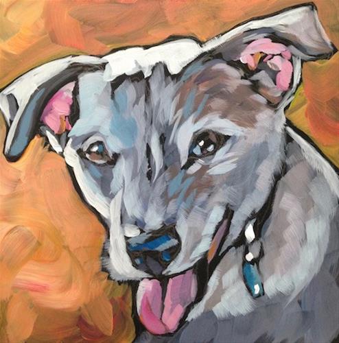 "July 21, Punkin!" original fine art by Kat Corrigan "July 21, Punkin!" original fine art by Kat Corrigan
