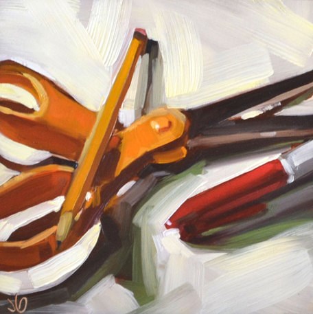 "Scissors and Friends" original fine art by Jessica Green "Scissors and Friends" original fine art by Jessica Green