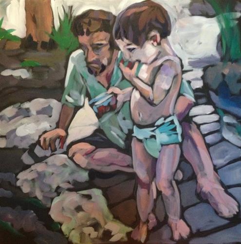"Duane and Max at Monica and Frank's" original fine art by Kat Corrigan "Duane and Max at Monica and Frank's" original fine art by Kat Corrigan