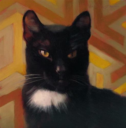 "Patch Doesn't Play" original fine art by Diane Hoeptner "Patch Doesn't Play" original fine art by Diane Hoeptner