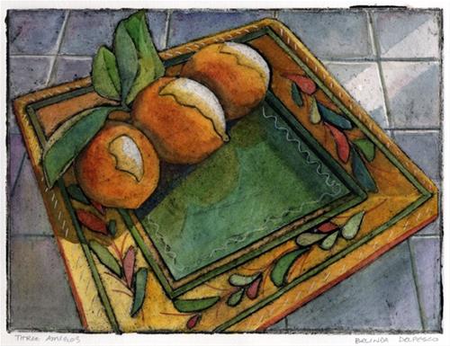 "Collagraph: Three Amigos – & 11 online video art & craft classes" original fine art by Belinda Del Pesco "Collagraph: Three Amigos – & 11 online video art & craft classes" original fine art by Belinda Del Pesco