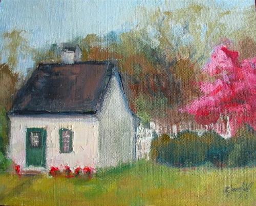 "Little Building at Belmont" original fine art by Carol Josefiak "Little Building at Belmont" original fine art by Carol Josefiak