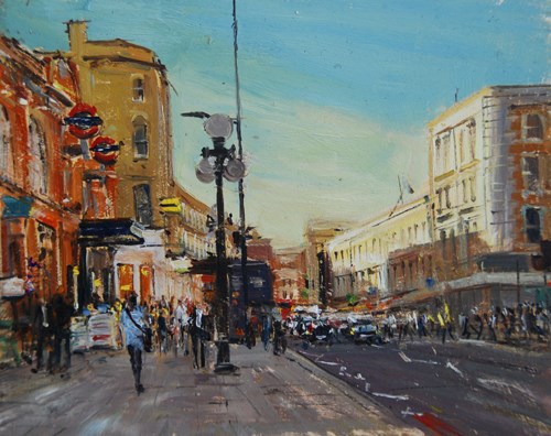 "Evening Light, Earls Court" original fine art by Adebanji Alade "Evening Light, Earls Court" original fine art by Adebanji Alade