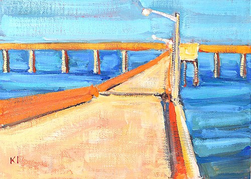 "OB Pier" original fine art by Kevin Inman "OB Pier" original fine art by Kevin Inman