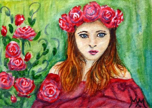 "Rose Beauty" original fine art by Monique Morin Matson "Rose Beauty" original fine art by Monique Morin Matson