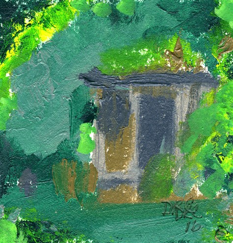 "Outhouse With History" original fine art by Donna Crosby "Outhouse With History" original fine art by Donna Crosby