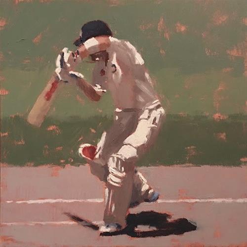 "BATSMAN SERIES #5 of 9" original fine art by Helen Cooper "BATSMAN SERIES #5 of 9" original fine art by Helen Cooper