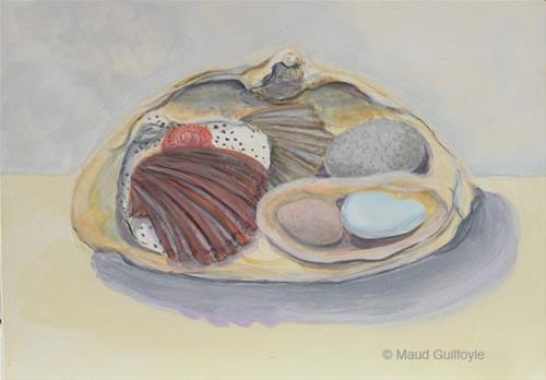 "Shells in Shell" original fine art by Maud Guilfoyle "Shells in Shell" original fine art by Maud Guilfoyle