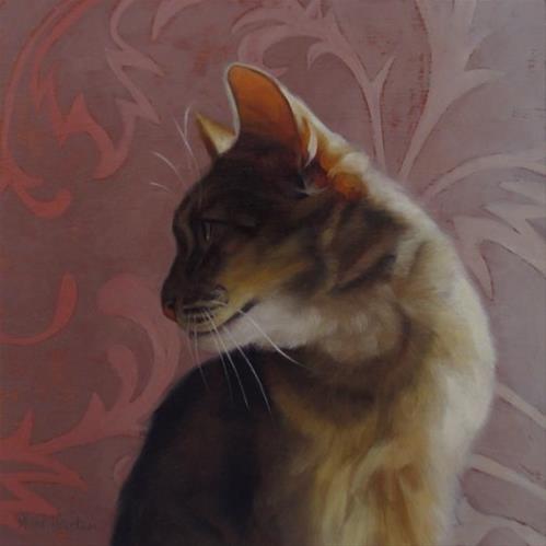 "Taz, a cat painting" original fine art by Diane Hoeptner "Taz, a cat painting" original fine art by Diane Hoeptner
