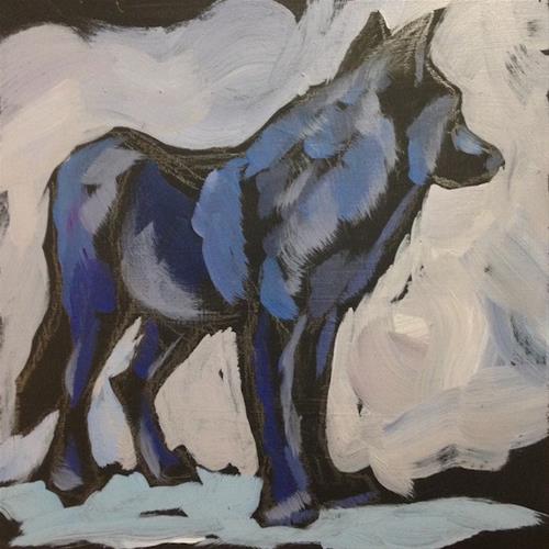 "Who's There?" original fine art by Kat Corrigan "Who's There?" original fine art by Kat Corrigan