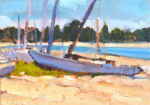 "Boats, Mission Bay" original fine art by Kevin Inman "Boats, Mission Bay" original fine art by Kevin Inman