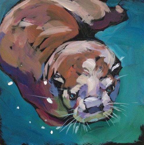 "Hello!" original fine art by Kat Corrigan "Hello!" original fine art by Kat Corrigan