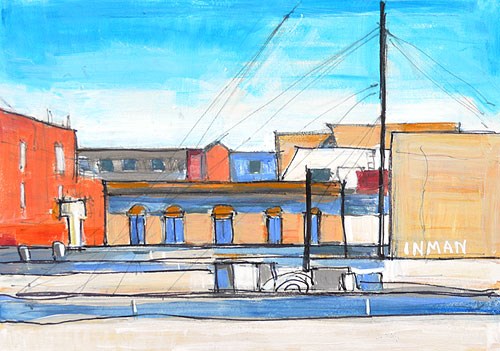 "Gaslamp, San Diego" original fine art by Kevin Inman "Gaslamp, San Diego" original fine art by Kevin Inman
