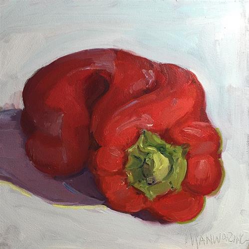 "Red Bell Pepper" original fine art by Merle Manwaring "Red Bell Pepper" original fine art by Merle Manwaring