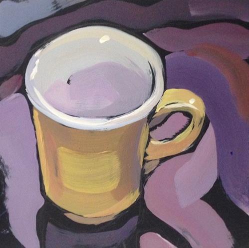 "Yellow Brushstroke Study" original fine art by Kat Corrigan "Yellow Brushstroke Study" original fine art by Kat Corrigan