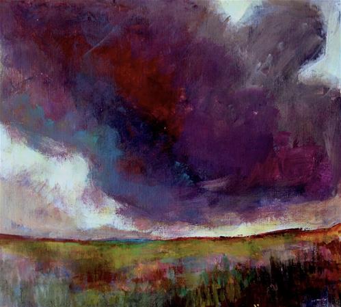 "Stormy Sky St. Sat" original fine art by Patricia MacDonald "Stormy Sky St. Sat" original fine art by Patricia MacDonald