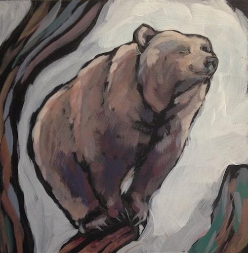 "Balanced Bear" original fine art by Kat Corrigan "Balanced Bear" original fine art by Kat Corrigan