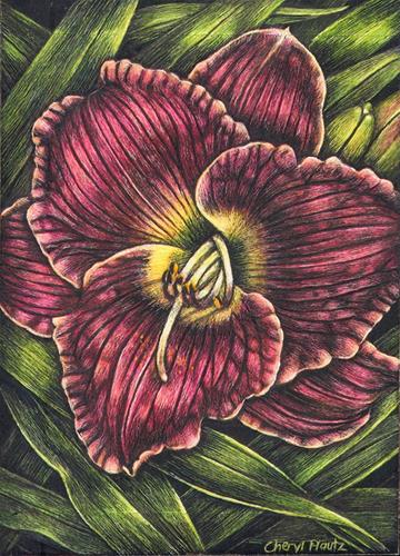 "Daylily" original fine art by Cheryl Plautz "Daylily" original fine art by Cheryl Plautz