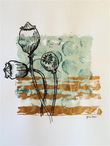 "Poppy Print" original fine art by Teddi Parker "Poppy Print" original fine art by Teddi Parker