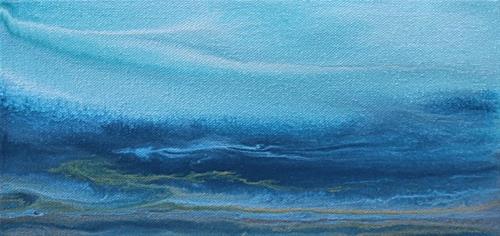 "Contemporary Abstract Seascape Painting,Coastal Art Deep Blue Mini# 1 by International Contemporar" original fine art by Kimberly Conrad "Contemporary Abstract Seascape Painting,Coastal Art Deep Blue Mini# 1 by International Contemporar" original fine art by Kimberly Conrad