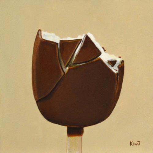 "Ice Cream Bar with Bites - Commission" original fine art by Kim Testone "Ice Cream Bar with Bites - Commission" original fine art by Kim Testone