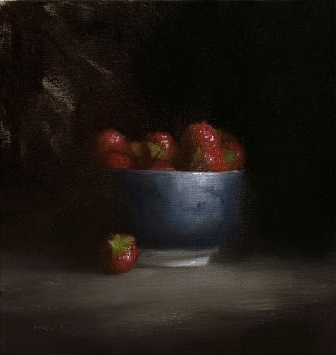"Bowl of Strawberries" original fine art by Neil Carroll "Bowl of Strawberries" original fine art by Neil Carroll