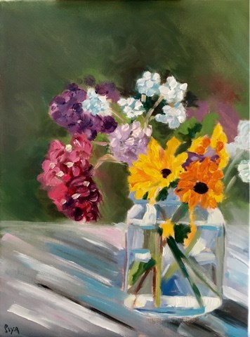 "Exploring Florals" original fine art by Piya Samant "Exploring Florals" original fine art by Piya Samant