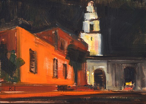 "Night on the Prado" original fine art by Kevin Inman "Night on the Prado" original fine art by Kevin Inman