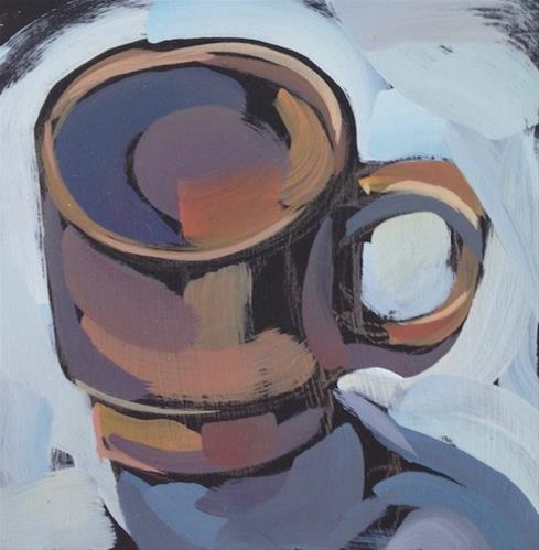 "Little Brown Mug" original fine art by Kat Corrigan "Little Brown Mug" original fine art by Kat Corrigan