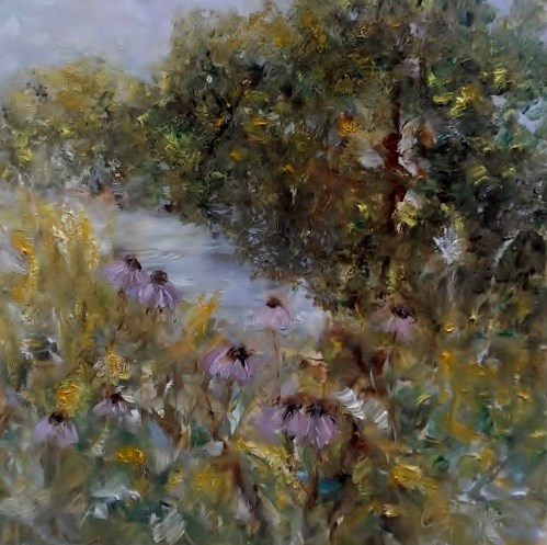 "Walking Along the Water" original fine art by Cathy Dykstra "Walking Along the Water" original fine art by Cathy Dykstra