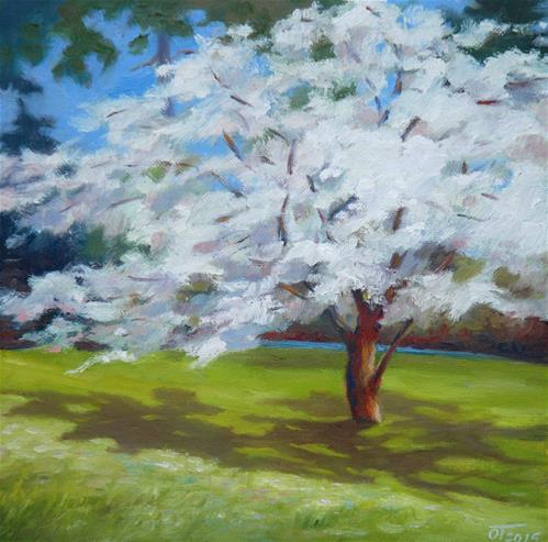 "Cherry blossom" original fine art by Olga Touboltseva-Lefort "Cherry blossom" original fine art by Olga Touboltseva-Lefort