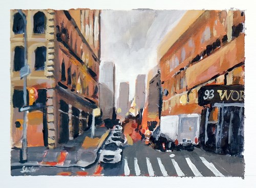 "1798 Postcard of NYC Streetview 1" original fine art by Dietmar Stiller "1798 Postcard of NYC Streetview 1" original fine art by Dietmar Stiller