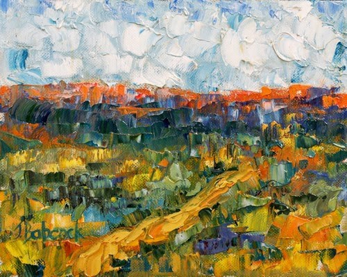 "Abstract Landscape Painting High Plains I by Colorado Impressionist Judith Babcock" original fine art by Judith Babcock "Abstract Landscape Painting High Plains I by Colorado Impressionist Judith Babcock" original fine art by Judith Babcock