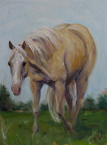 "Coming in to say Hello" original fine art by H.F. Wallen "Coming in to say Hello" original fine art by H.F. Wallen
