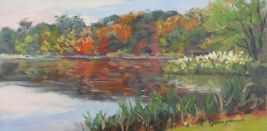 "Olana Pond in Autumn" original fine art by Jamie Williams Grossman "Olana Pond in Autumn" original fine art by Jamie Williams Grossman