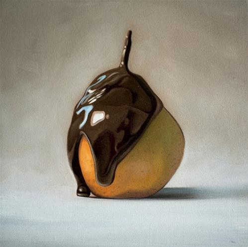 "Chocolate Pear" original fine art by Lauren Pretorius "Chocolate Pear" original fine art by Lauren Pretorius